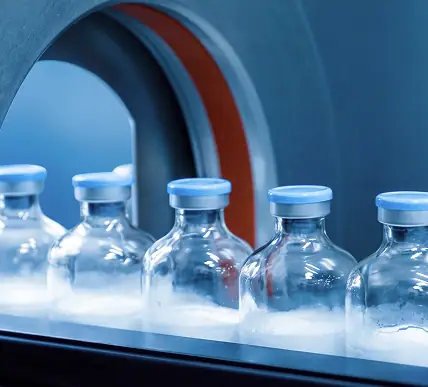 Dry powder injection vials